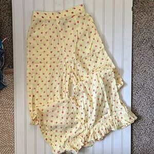 Faithfull The Brand Ruffled Floral Print Pant size 2